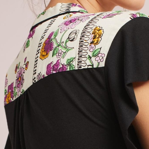 Anthropologie x TINY | Cara Wrap Top | Cream & Black | XS - Picture 7 of 8